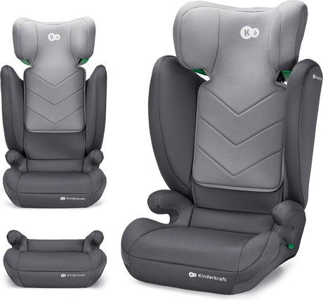 Kinderkraft i-spark 2-in-1 autostoel – 100-150 cm – r129 i-size – h-guard sps – grijs