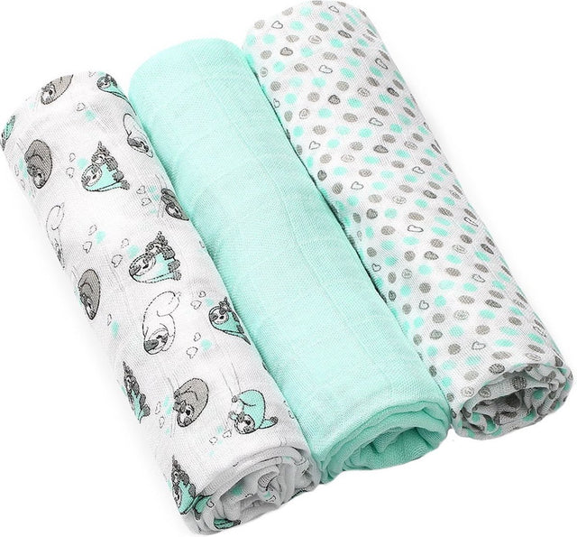 Babyono baby ono bamboo sloth 3 stuks hydrofiel luiers 397 04