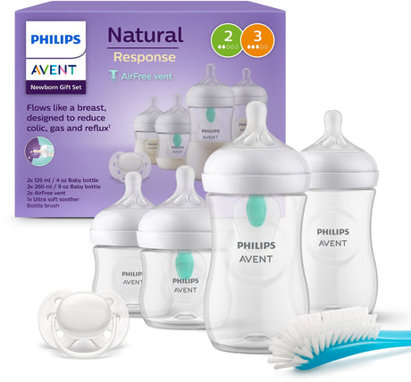 Philips avent natural response fles - startersset voor pasgeboren baby's - plastic - anti-koliek speen - scd657 11
