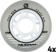 Nijdam inline skate wielen - 72x24 mm - 4st - zilver wit