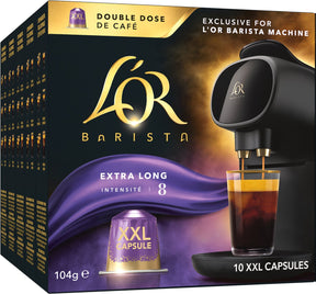 L'or barista xxl extra long koffiecups - intensiteit 8 12 - 5 x 10 capsules
