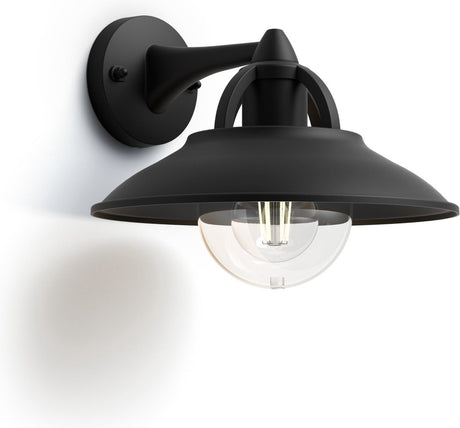 Philips mygarden cormorant wandlamp - 1 lichtpunt - e27 - zwart