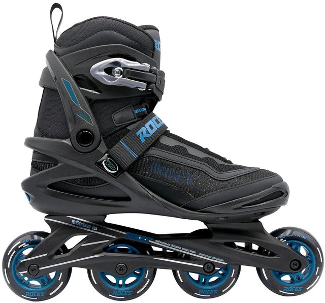 Roces icon x 80 skeelers - inline skates - zwart blauw - maat 42