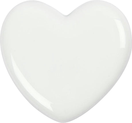 Creativ company creotime porseleinen hartje 6,5 x 6,5 x 1 cm wit