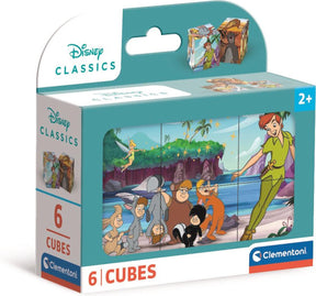 Clementoni - 6 blokken puzzel - disney classic - 6 afbeeldingen - vanaf 3 jaar
