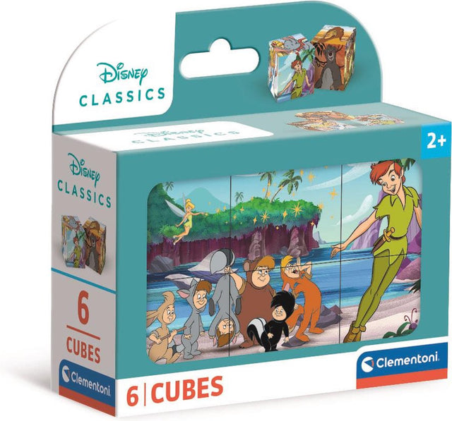 Clementoni - 6 blokken puzzel - disney classic - 6 afbeeldingen - vanaf 3 jaar