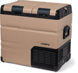 Steamy -e dual zone elektrische compressor koelbox - dual zone - 54 liter - 12v en 230v - voor auto en camping - frigobox - sandstone