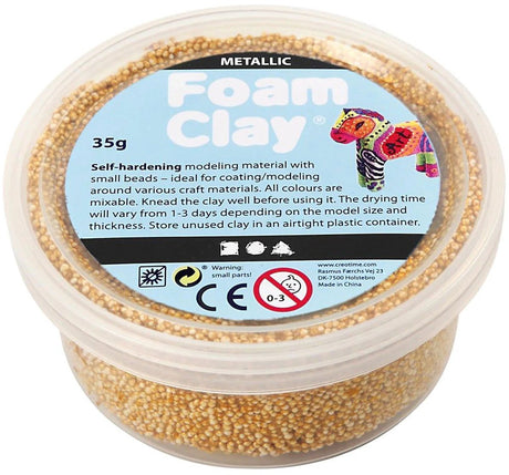 Foam clay - metallic goud, 35gr.