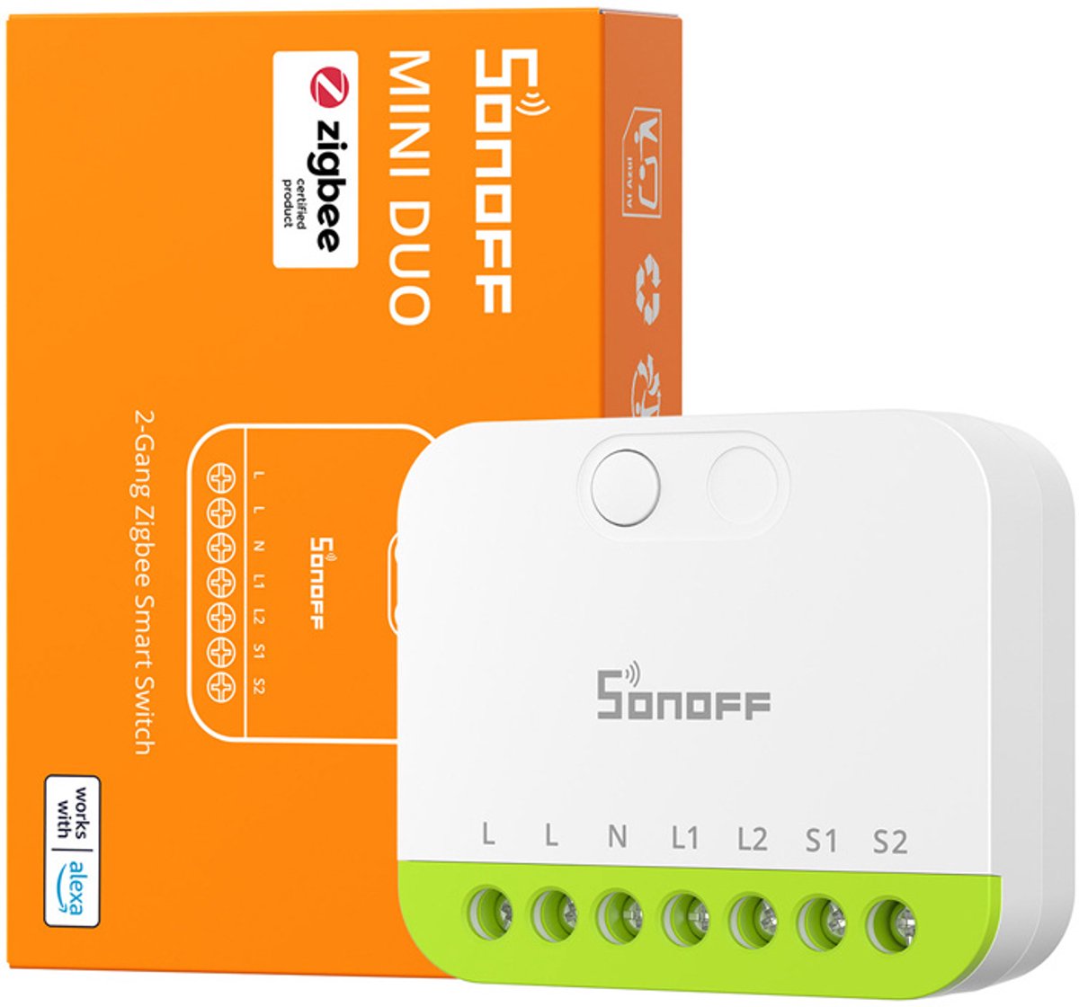 Sonoff mini-zb2gs zigbee two-channel mini switch