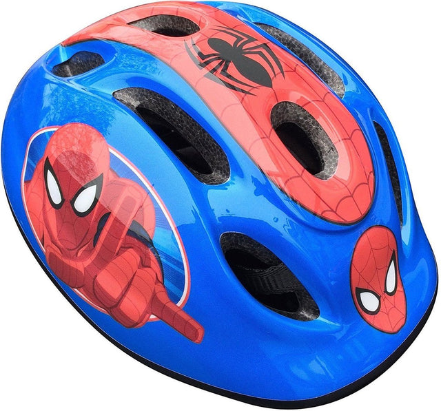 Marvel spider-man fietshelm verstelbaar blauw rood maat 52-56 cm (s)