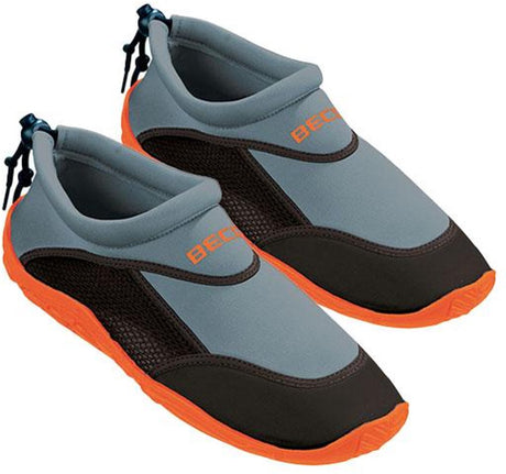 Beco neopreen waterschoenen - grijs oranje - maat 37