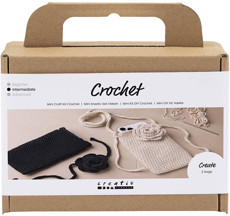 Creativ company mini hobbyset haken tas met roos