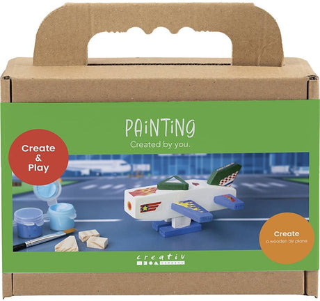 Creativ company cc mini hobbyset schilderen vliegtuig