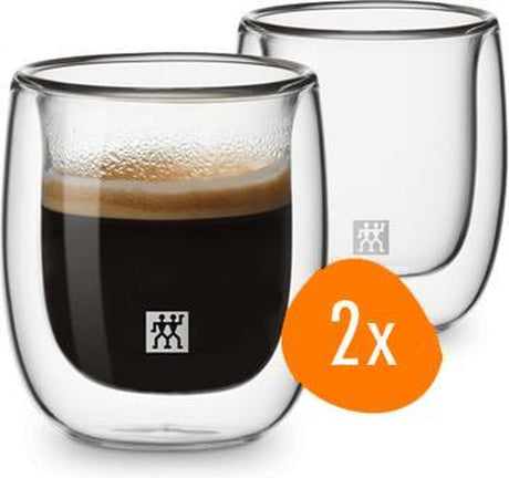 Zwilling sorrento dubbelwandig espressoglas - 80 ml - 2 stuks