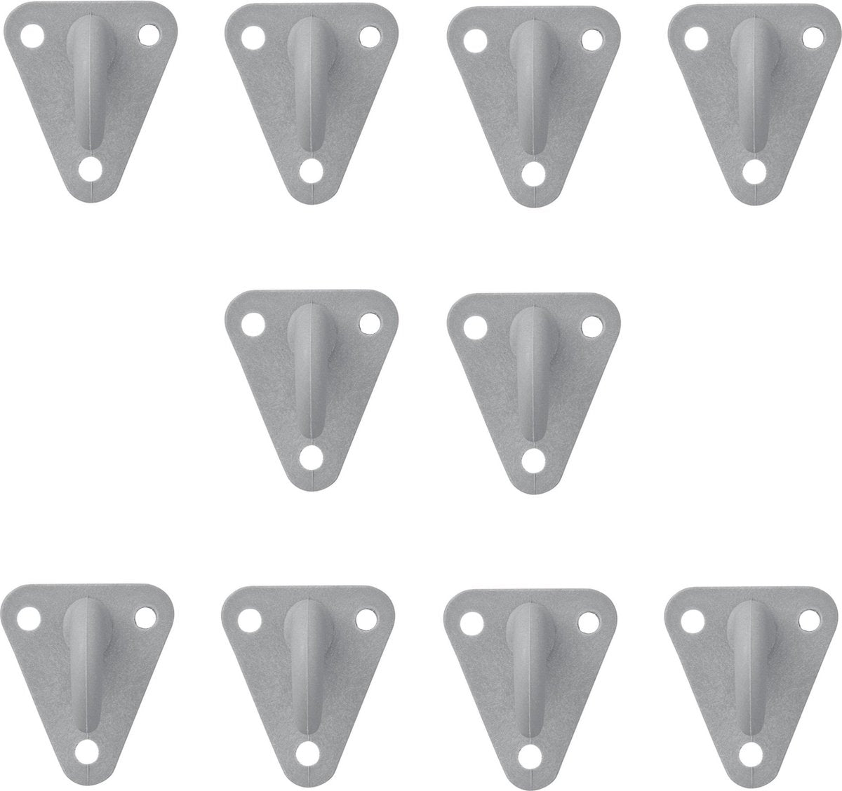 Proplus touwhaak - kunststof - driegaats - 45 x 39 mm - 10 stuks