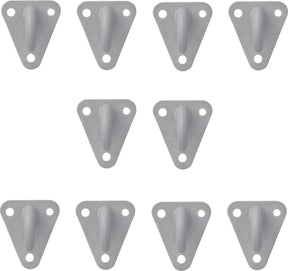 Proplus touwhaak - kunststof - driegaats - 45 x 39 mm - 10 stuks