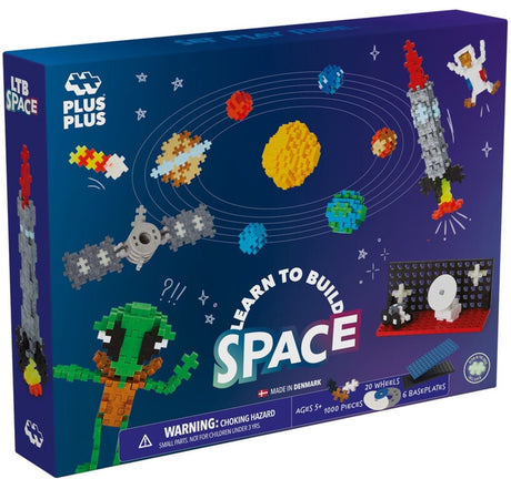 Plus-plus learn to build space superset ruimtevaart 1000 delige bouwset - 4387 - bouwspeelgoed - constructiespeelgoed - set met bouwstenen - vanaf 5 jaar