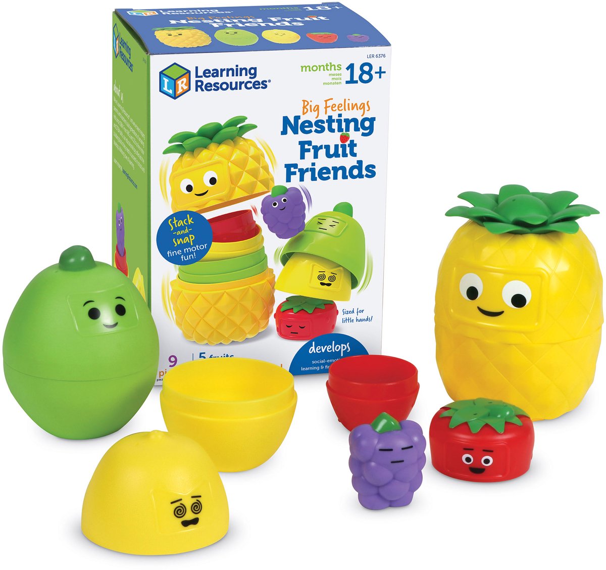 Learning resources educatief speelgoed big feelings nesting fruit friends. - 3+