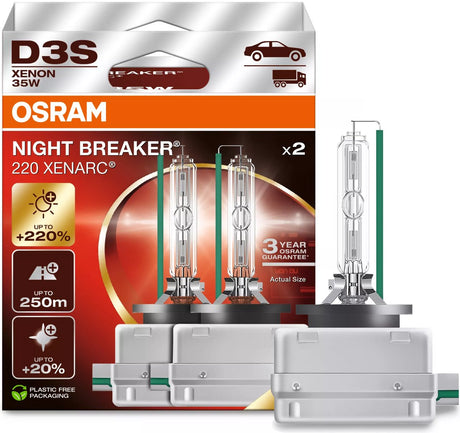 Osram night breaker xenarc d3s - xenonlamp - 220% heldere verlichting - 66340xn2-2hb - xenon lamp met de hoogste lichtopbrengst