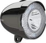 koplamp 706-B Retro 15 lux led batterij chroomzwart