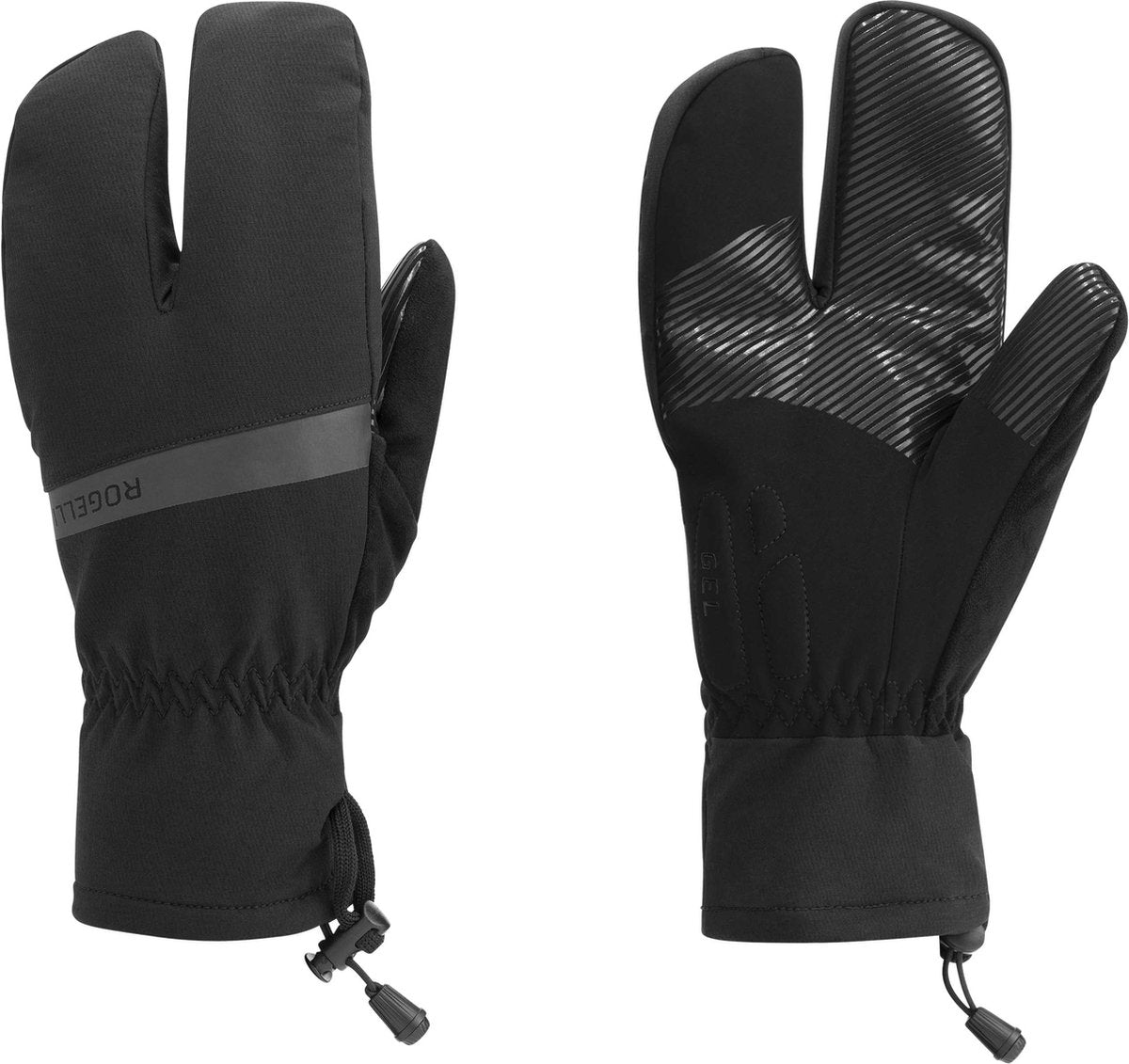 Rogelli nova deep winter lobster fietshandschoenen winter - wind en waterdicht - heren - zwart - maat 3xl