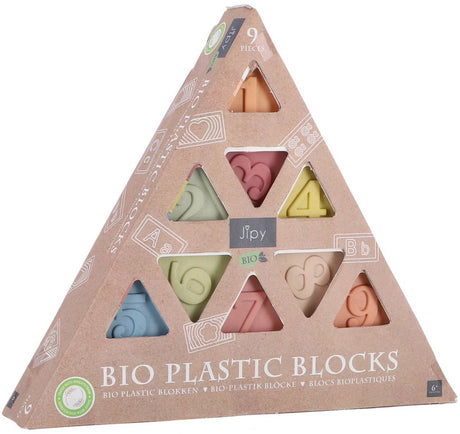 Jipy bioplastic zachte blokken driehoek - duurzaam speelgoed set.