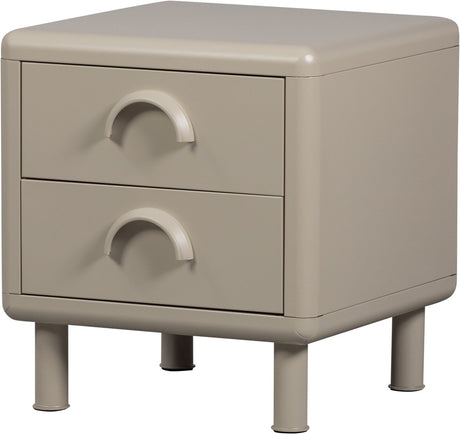 Woood rune ladekast met 2 lades - metaal - honinggeel - 45x42x42