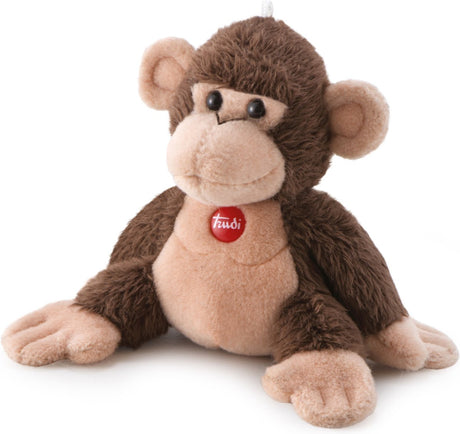 Trudi - sweet collection knuffel aap 11 cm - handgemaakt in italie - zacht pluche - knuffeldier voor jongens en meisjes - bruin - 11x9x7 cm maat xxs