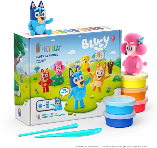 Hey clay - interactieve speelklei - limited edition - bluey friends