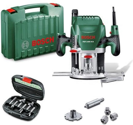 Bosch pof 1400 ace bovenfrees incl. 6-delige frezenset in koffer - 1400w