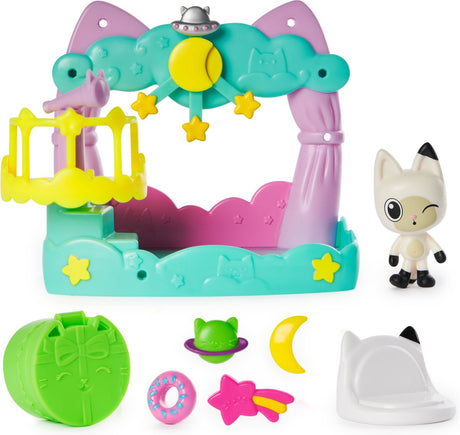 Gabby's poppenhuis gabby's dollhouse - balkon - 8-delige speelset met speelgoedfiguren accessoires voor het poppenhuis - stijlen kunnen variëren