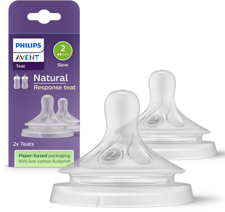 Philips avent natuurlijke zuigreflex – snelheid 2, 0+ maanden, 2 stuks - scy962 02 - flesspenen
