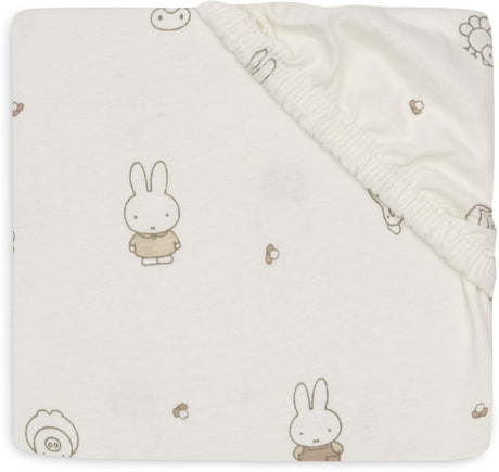 Jollein hoeslaken ledikant - 70 75x140 150cm - jersey - miffy family farm`