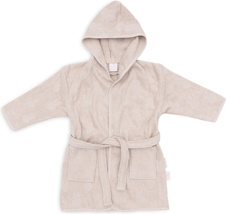 Jollein x nijntje - baby badjas badstof 3-4 jaar - badjas kinderen met capuchon - miffy jacquard - nougat