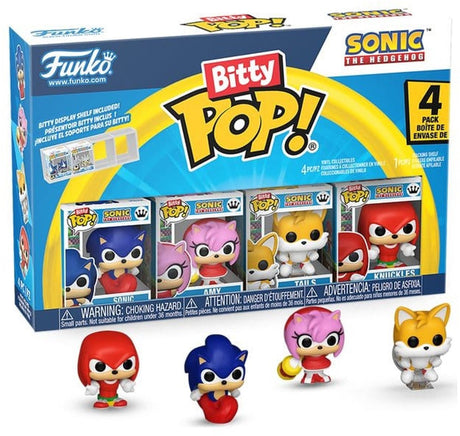 Sonic the hedgehog sonic (bitty pop!) vinylfiguurtjes (set van 4) unisex funko bitty pop! - neutraal - standard