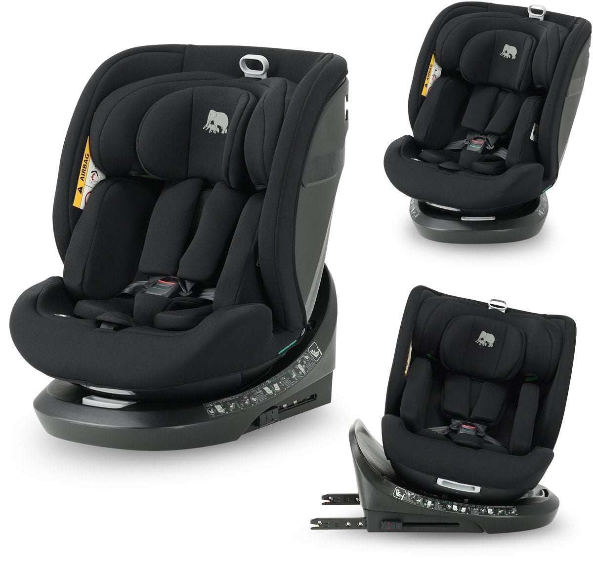 Deryan cassie luxe i-size autostoel - groep 0-1-2-3 - isofix - 360° draaibaar - zwart