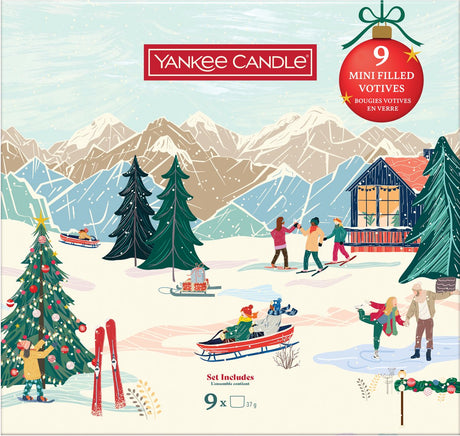 Yankee candle - apres ski - 9 filled votive boek cadeauset - 108 branduren
