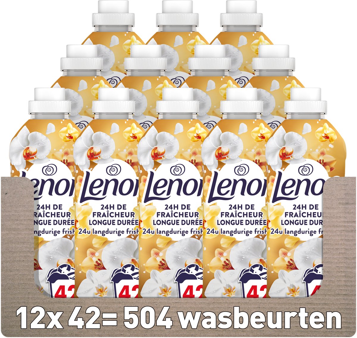 Lenor wasverzachter - amber orchidee - 12 x 42 wasbeurten