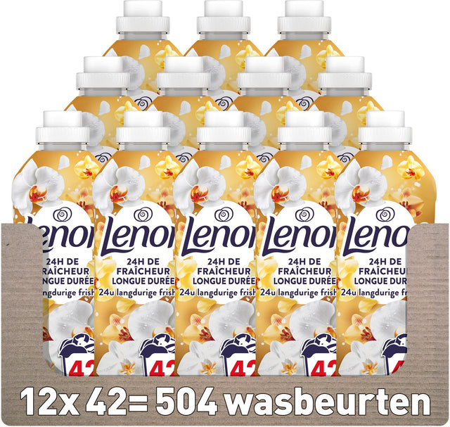 Lenor wasverzachter - amber orchidee - 12 x 42 wasbeurten