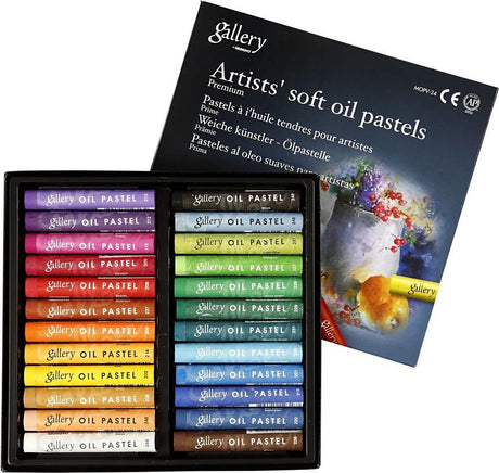Creativ company creotime gallery oliepastel multicolor 7 cm 24 stuks
