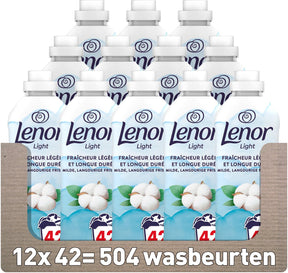 Lenor light katoen wasverzachter - 12 x 42 wasbeurten