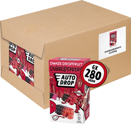Autodrop dwaze dropfruit dubbeldekkers doosje (6x 280g)