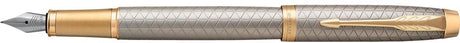 Parker im vulpen | premium warm zilver | fijne penpunt met blauwe inkt navulling | geschenkdoos