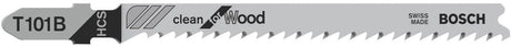 Bosch - decoupeerzaagblad t 101 b clean for wood - 100 stuks