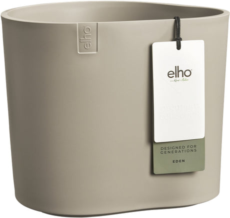 Elho eden 25 - bloempot voor binnen buiten - 100% gerecycled plastic - ø 24.5 x h 23.1 cm - zacht taupe