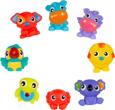 Playgro badspeelgoed - first fun floaties - 8 stuks- volledig afgesloten - baby speelgoed - baby speelgoed- badspeelgoed - speelgoed baby - badspeeltjes - waterspeelgoed- baby speelgoed 6 maanden schimmelvrij