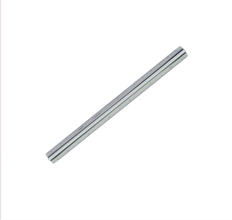 Kangaro schaalstok bouwkunde - 30 cm - aluminium - schaalverdeling 1:2,5 5 10 20 50 100 - k-760331