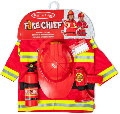 Melissa doug – verkleedset brandweer – inclusief megafoon met geluid one size