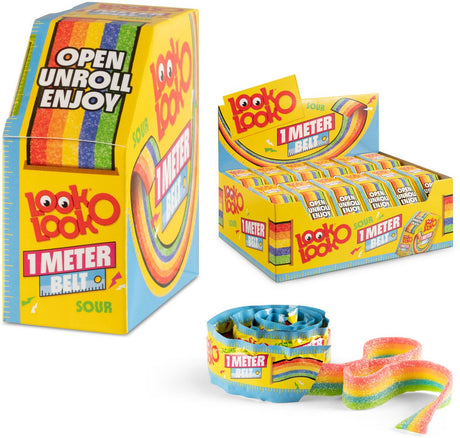 Look-o-look look o look 1 meter zure streek - snoep - 12x55gr