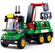 Sluban boomstammenvervoer bouwspeelgoed kinderen vanaf 6 jaar – constructiespeelgoed modelbouw – bouwdoos met 209 bouwstenen – m38-b0778